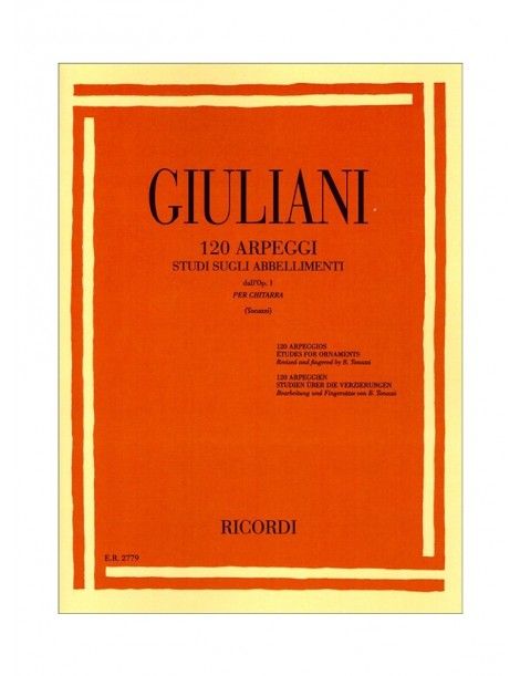 GIULIANI 120 ARPEGGI STUDI SUGLI ABBELLIMENTI OP1 PER CHITARRA