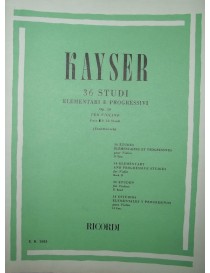 KAYSER 36 STUDI ELEMENTARI E PROGRESSIVI OP 20 PER VIOLINO VOL 3° 12 STUDI