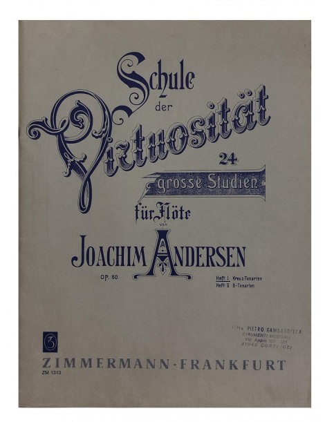 ANDERSEN 24 GRANDI STUDI DI VIRTUOSISMO OP 60 PER FLAUTO VOL 1°