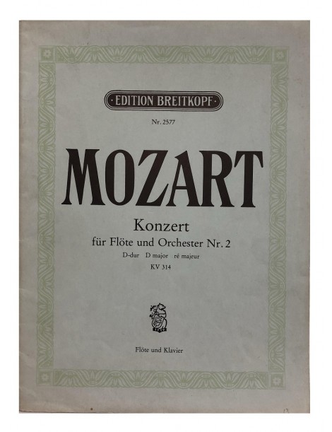 MOZART CONCERTO PER FLAUTO E ORCHESTRA N° 2 IN DO MAGGIORE KV314
