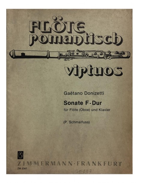 DONIZETTI SONATA IN FA MAGGIORE PER FLAUTO O OBOE E PIANOFORTE