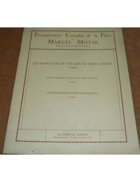MARCEL MOYSE 48 ESERCIZI DI VIRTUOSISMO PER FLAUTO VOL 1°