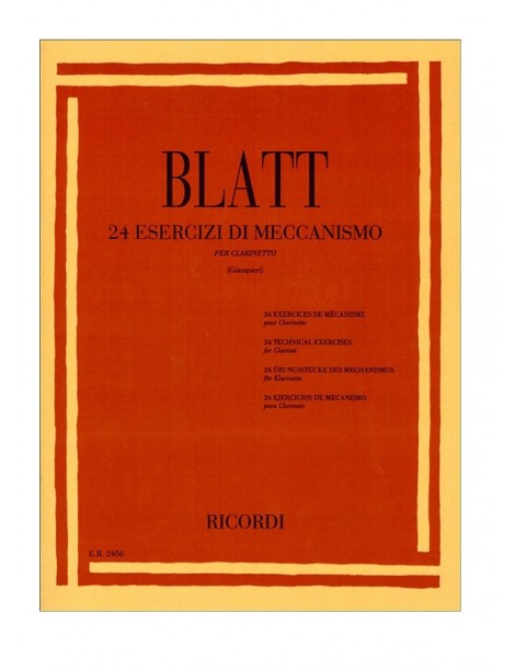 BLATT 24 ESERCIZI DI MECCANISMO PER CLARINETTO