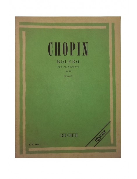 CHOPIN BOLERO PER PIANOFORTE OP 19