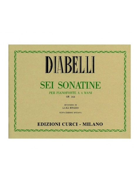 DIABELLI SEI SONATINE PER PIANOFORTE A 4 MANI OP 163