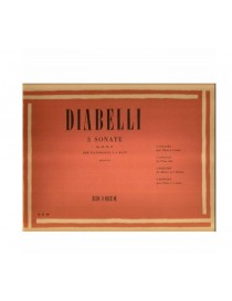 DIABELLI TRE SONATE PER PIANOFORTE OP 32,33,37