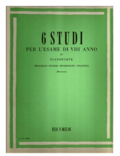 MONTANI 6 STUDI PER L'ESAME DI VIII ANNO DI PIANOFORTE