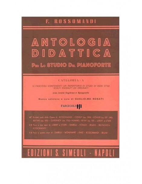 ROSSOMANDI ANTOLOGIA DIDATTICA  CAT A FASCICOLO 3°