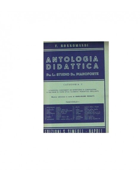 ROSSOMANDI ANTOLOGIA DIDATTICA CAT B FASCICOLO 1°