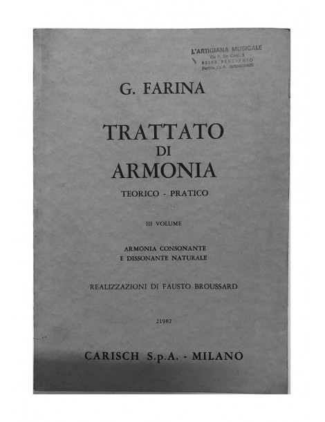 FARINA TRATTATO DI ARMONIA VOL3