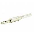 CONNETTORE JACK MASCHIO METALLO 6,3 STEREO CON MOLLA 0,7 S215