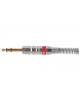 CONNETTORE JACK MASCHIO METALLO 6,3 STEREO CON MOLLA 0,7 S320