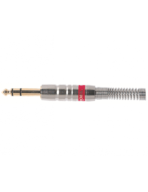 CONNETTORE JACK MASCHIO METALLO 6,3 STEREO CON MOLLA 0,7 S320
