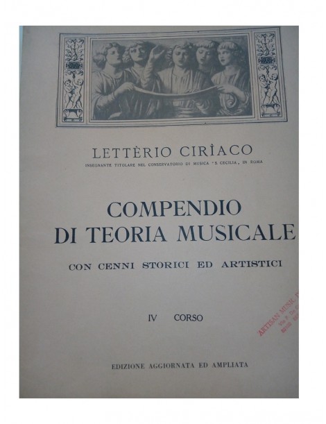 CIRIACO COMPENDIO DI TEORIA MUSICALE 4° CORSO