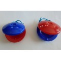 COPPIA NACCHERE CASTAGNETTE IN PLASTICA COLORATA