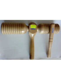 WOOD BLOCK-GUIRO PROFESSIONALE DOPPIO CON BATTENTE