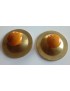COPPIA PIATTINI DIDATTICI IN OTTONE CON POMELLO IN LEGNO CM 5