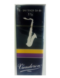 CONFEZIONE DI 5 ANCE VANDOREN BLU SAX TENORE N° 1,5