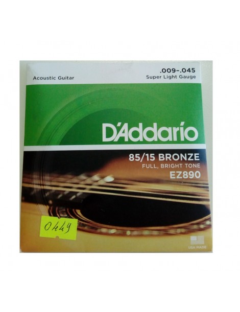 MUTA D'ADDARIO ACUSTICA 85/15 BRONZO EZ890 09/45