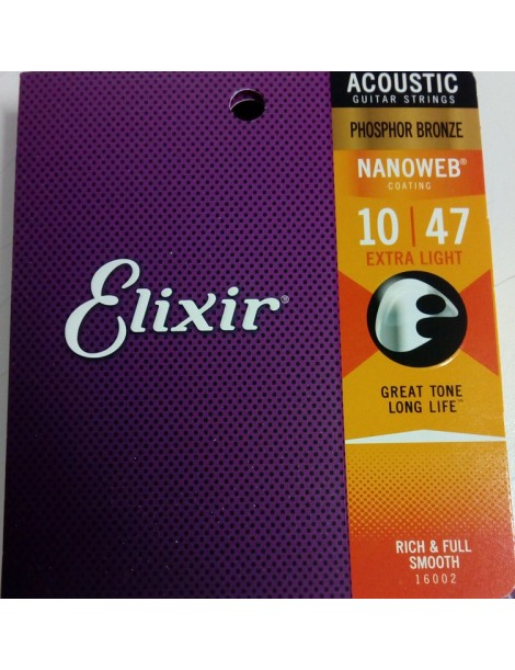 MUTA ELIXIR CHITARRA ACUSTICA PHOSPHOR BRONZE 10-47 16002