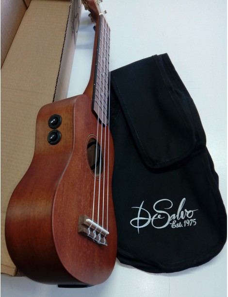 UKULELE SOPRANO DE SALVO ELETTRIFICATA  MOGANO UKMSEQ