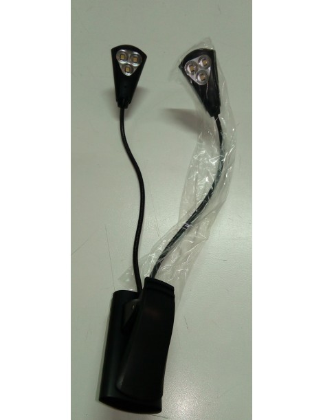LAMPADA PER LEGGIO DOPPIO BRACCIO 6 LED