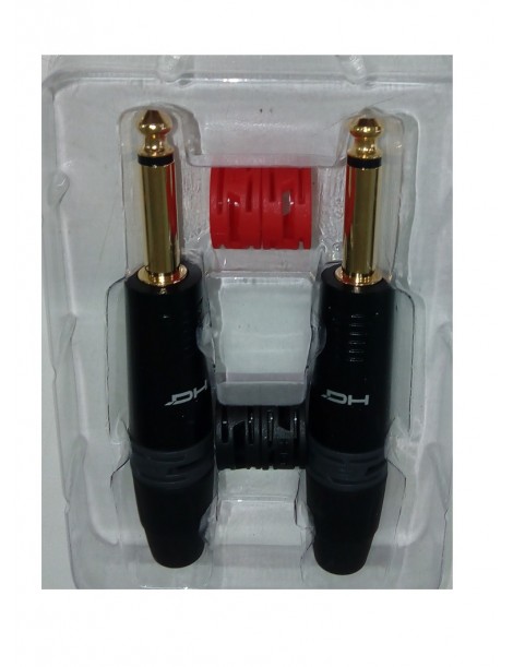 COPPIA CONNETTORI PROFESSIONALI PROEL DH JACK 6,3 MONODHJ63MBK2