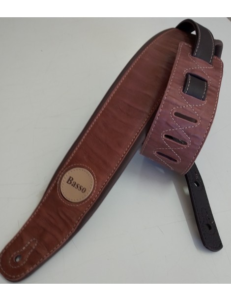 TRACOLLA PER CHITARRA BASSO STRAPS VT SL 01 MARRONE VINTAGE IMBOTTITA