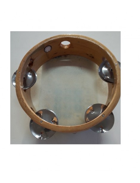 TAMBURELLO CM 15 IN LEGNO PELLE NATURAL