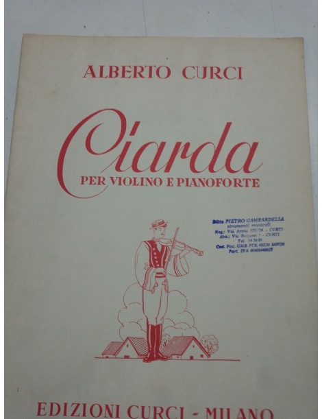 CURCI CIARDA PER VIOLINO E PIANOFORTE