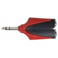 ADATTATORE PROEL JACK 6,3 MASCHIO STEREO / 2 JACK FEMINA 6,3 MONO AT170PRO