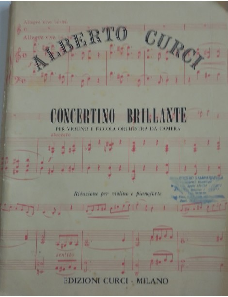 CURCI CONCERTINO BRILLANTE PER VIOLINO