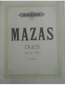 MAZAS DUOS OPUS 39 VOL 1° PER DUE VIOLINI