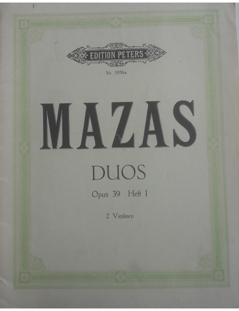 MAZAS DUOS OPUS 39 VOL 1° PER DUE VIOLINI