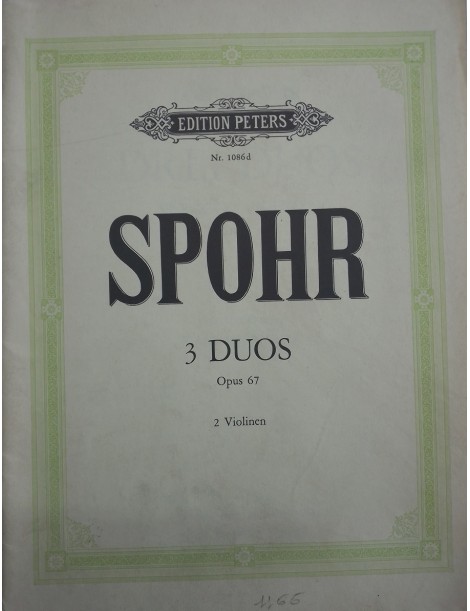 SPOHR 3 DUOS OPUS 67 PER DUE VIOLINI
