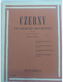 CZERNY 100 ESERCIZI PROGRESSIVI OP 139 PER PIANOFORTE