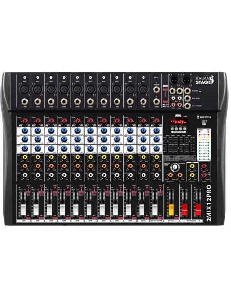 MIXER ITALIAN STAGE 2MIX12PRO USB BLUETOOTH