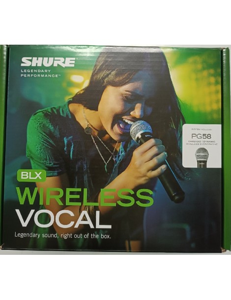 SHURE BLX24 PG58 MK17 RADIOMICROFONO PALMARE
