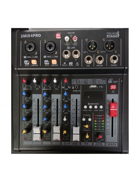 MIXER ITALIAN STAGE 2MIX4PRO BLUETOOTH