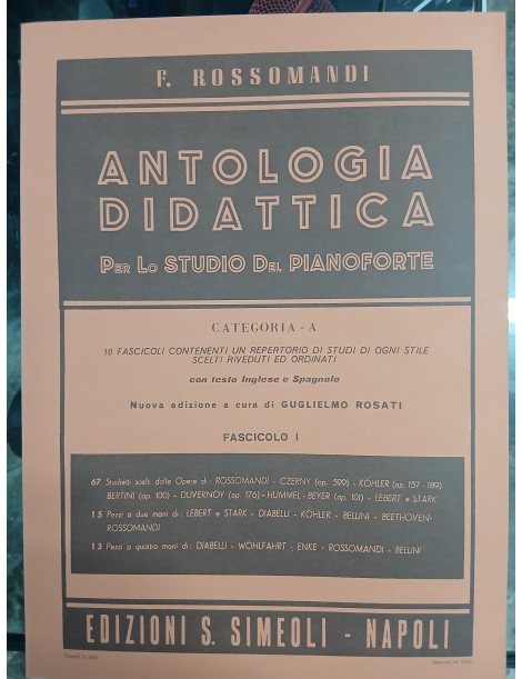 ROSSOMANDI ANTOLOGIA DIDATTICA 1 A