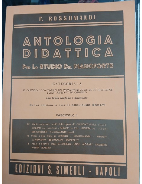 ROSSOMANDI ANTOLOGIA DIDATTICA CAT.A FASCICOLO 2°