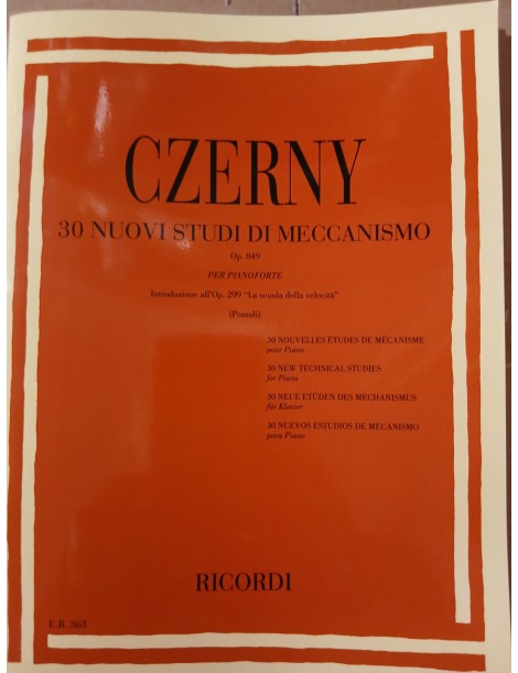 CZERNY 30 NUOVI STUDI OP849